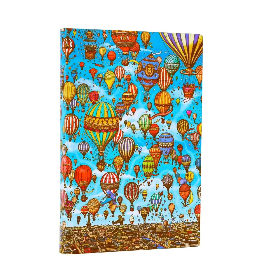 Caiet Paperblanks Balloon Festival, Mini, cu linii late, copertă moale, 104 file