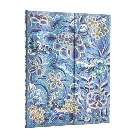 Caiet Paperblanks Blue Willow, Ultra, cu linii late, copertă tare, 72 file