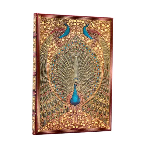 Paperblanks Caiet Hafiz's Peacocks, Midi, copertă tare, 72 file