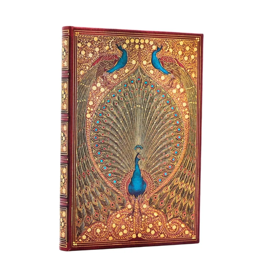 Paperblanks Caiet Hafiz's Peacocks, Mini, cu linii late, copertă tare, 88 file