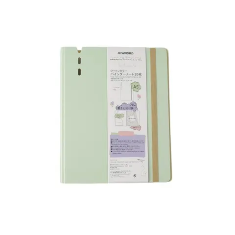 Carnet Sworld Laraine, A5, cu spirală, verde mentă