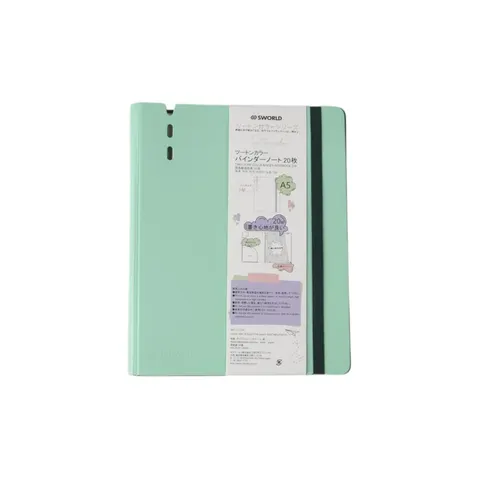 Carnet Sworld Laraine, A5, spiră, verde deschis
