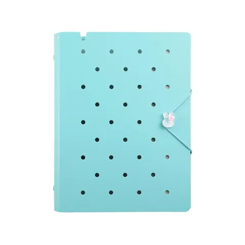 Caiet Sworld ME, A5, cu 6 inele, elastic, foi albe, 40 foi, albastru