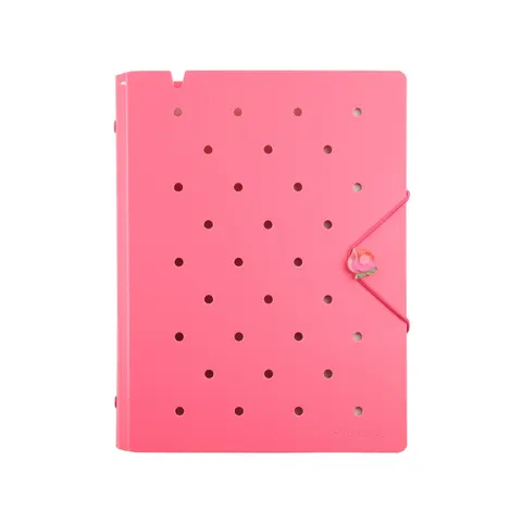 Sworld Caiet ME, A5, cu 6 inele, elastic, foi albe, 40 file, roșu