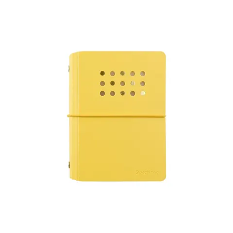 Sworld Caiet ME, A7, 6 inele, elastic, pagini fără linii, 40 file, galben