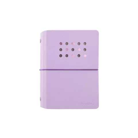 Sworld Caiet ME, A7, cu 6 inele, elastic, file albe, 40 file, mov