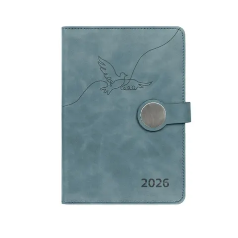 Planner Simple Life, A5, datat, cu închidere magnetică, albastru