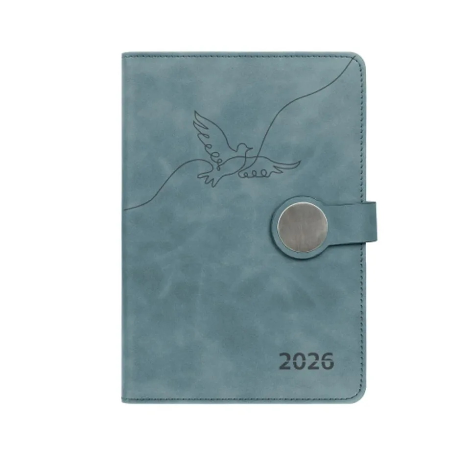 Planner Simple Life, A5, datat, cu închidere magnetică, albastru