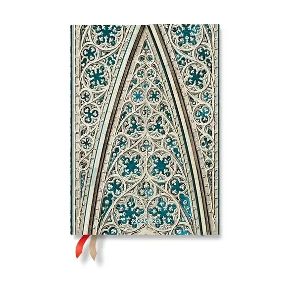 Paperblanks Planner Vault of the Milan Cathedral, Midi, orizontal, copertă tare, 104 foi, pentru 2025-2026