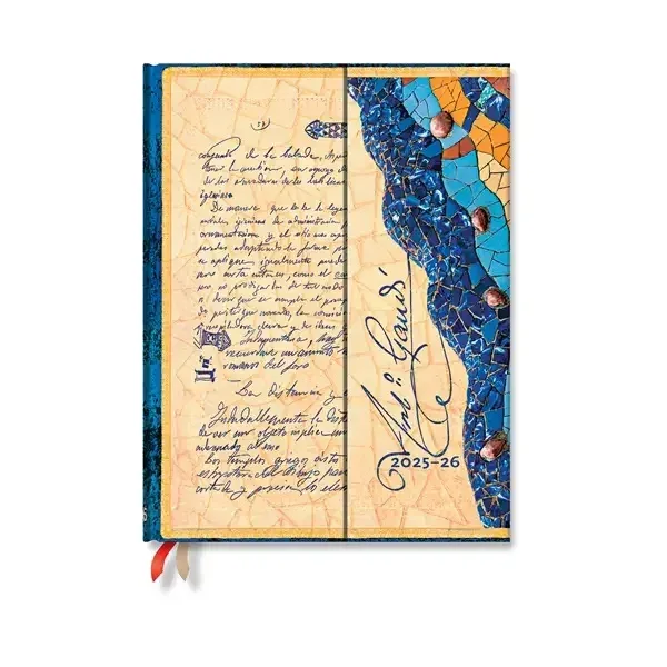 Planner Paperblanks Gaudi, Ultra, vertical, copertă tare, 104 foi, pentru 2025-2026