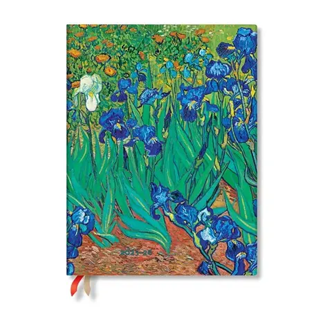 Planner Paperblanks Van Gogh's Irises, Ultra, vertical, copertă dură, 104 foi, pentru 2025–2026