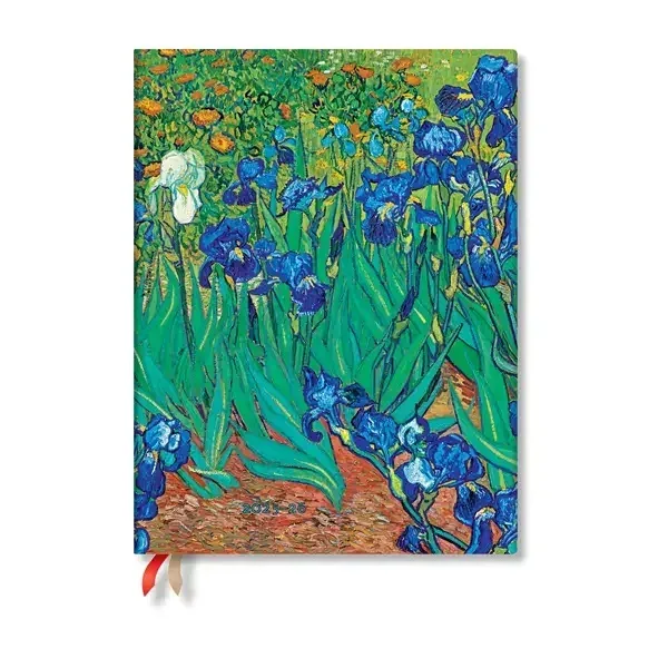 Planner Paperblanks Van Gogh's Irises, Ultra, vertical, copertă dură, 104 foi, pentru 2025–2026