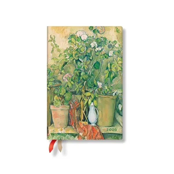 Paperblanks Planner Cezanne’s Terracotta, Mini, orizontal, copertă tare, 80 foi, pentru 2026