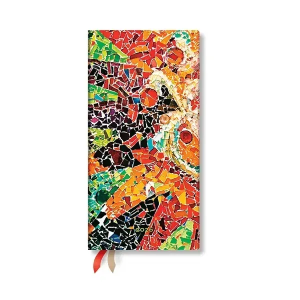 Planner Paperblanks Gaudi's Sun, Slim, orizontal, copertă tare, 80 file, pentru 2026