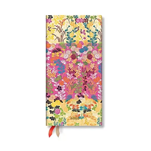 Paperblanks Planner Kara-Ori Pink, Slim, orizontal, copertă tare, 80 file, pentru 2026