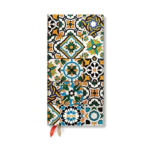 Paperblanks Planner Porto, Slim, orizontal, copertă tare, 80 foi, pentru 2026