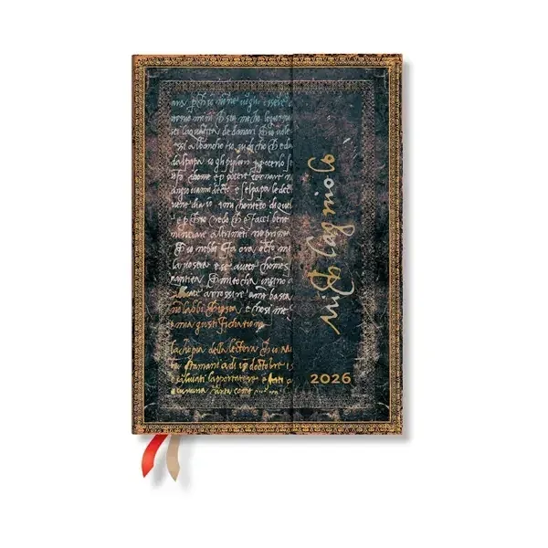 Paperblanks Planner Michelangelo, Midi, orizontal, copertă tare, 80 file, pentru 2026