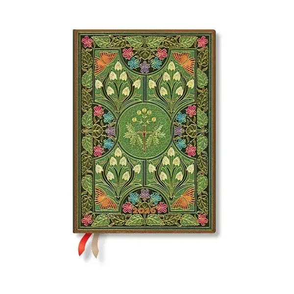 Paperblanks Planner Poetry in Bloom, Midi, orizontal, copertă tare, 80 file, pentru 2026