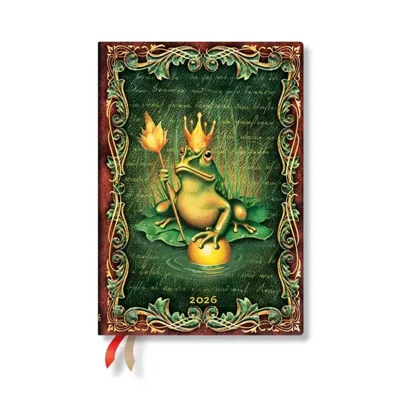 Paperblanks Planner Frog Prince, Midi, Verso, copertă tare, 80 file, pentru 2026