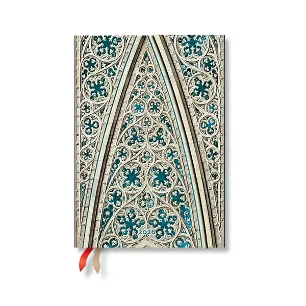 Paperblanks Planner Vault of the Milan Cathedral, Midi, Verso, copertă tare, 80 foi, pentru 2026