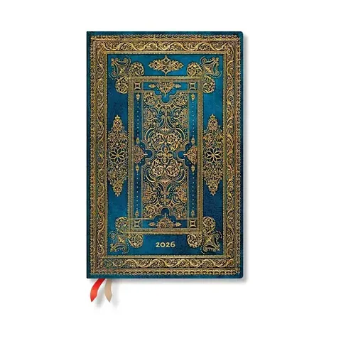 Paperblanks Planner Blue Luxe, Maxi, vertical, copertă tare, 80 foi, pentru 2026