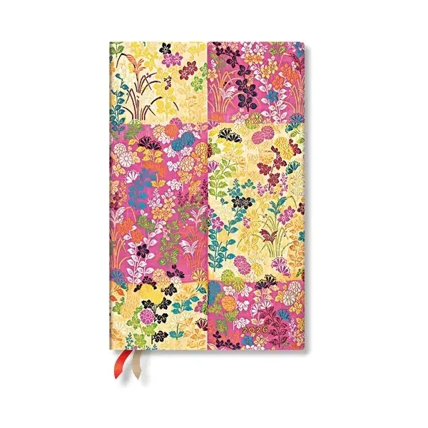 Paperblanks Planner Kara-Ori Pink, Maxi, vertical, copertă dură, 80 file, pentru 2026