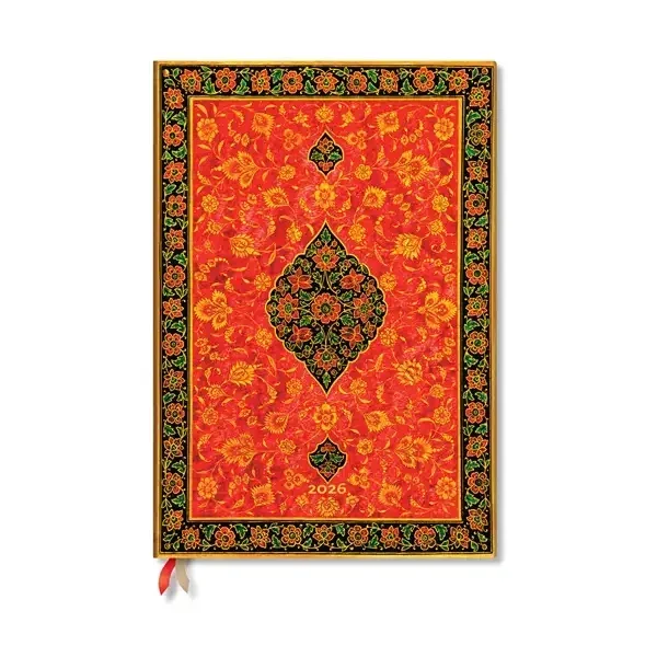 Planner Paperblanks Layla, Grande, vertical, copertă tare, 80 foi, pentru 2026
