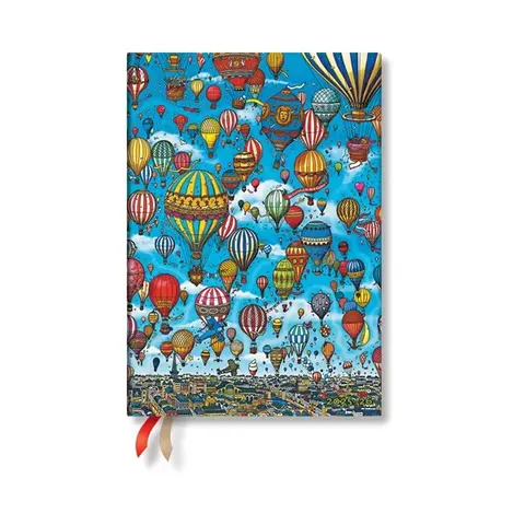 Paperblanks Planner Balloon Festival, Midi, orizontal, copertă moale, 112 foi, pentru 2025-2026