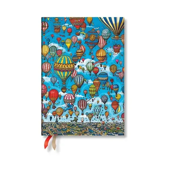 Paperblanks Planner Balloon Festival, Midi, orizontal, copertă moale, 112 foi, pentru 2025-2026