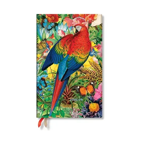 Paperblanks Planner Tropical Garden, Maxi, vertical, copertă moale, 112 file, pentru 2025-2026