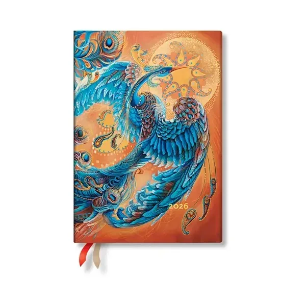 Paperblanks Planner Sirebird, Midi, orizontal, copertă moale, 88 foi, pentru 2026