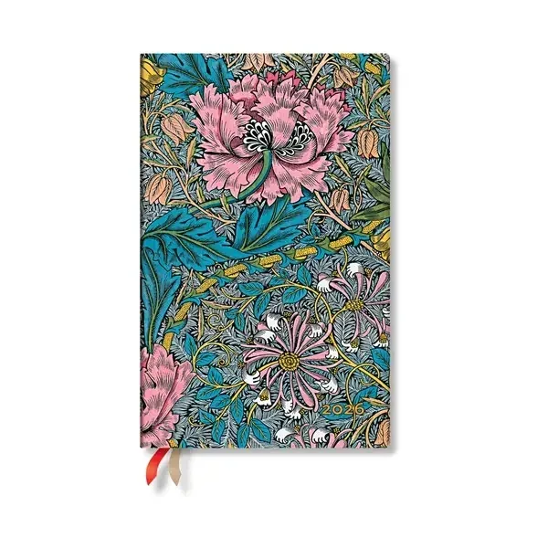 Paperblanks Planner William Morris Pink Honeysuckle, Maxi, orizontal, copertă moale, 88 file, pentru 2026