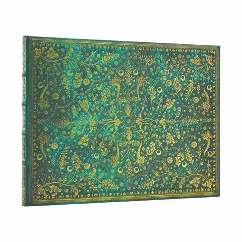 Paperblanks Carte de oaspeți Emerald Flower, dictando, 225 x 180 mm, 72 file