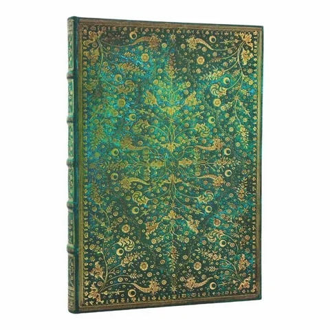 Paperblanks Jurnal Emerald Flower, Grande, dictando, copertă tare, 120 file