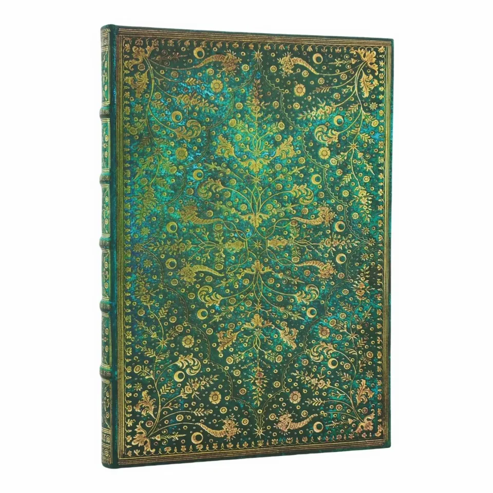 Paperblanks Jurnal Emerald Flower, Grande, dictando, copertă tare, 120 file