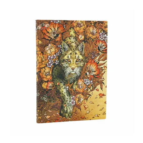 Paperblanks Journal Lynx Rising, Midi, copertă moale, fără linii, 88 foi
