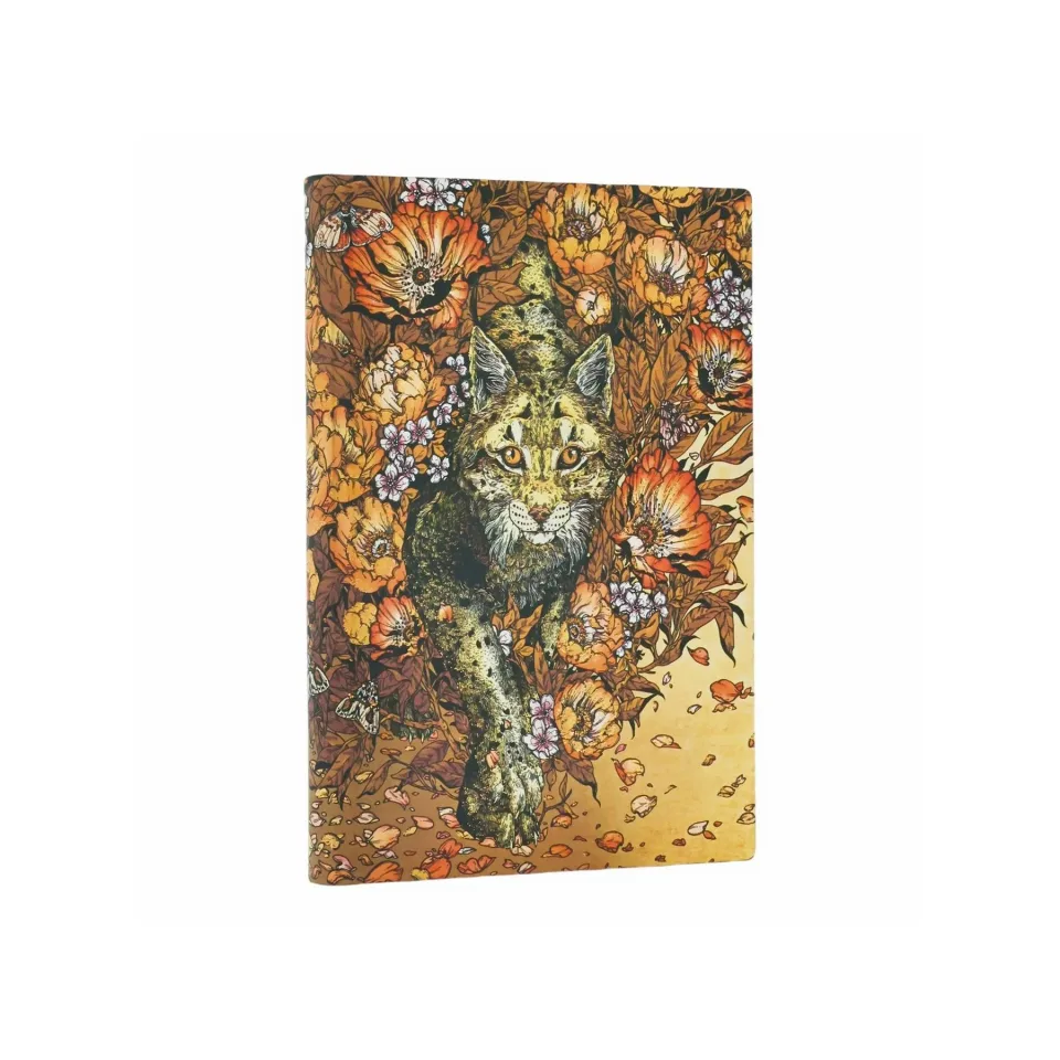 Paperblanks Jurnal Lynx Rising, Mini, copertă moale, linii late, 104 foi