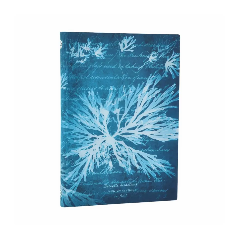Paperblanks Caiet Sea Flowers, Midi, copertă moale, fără linii, 88 file