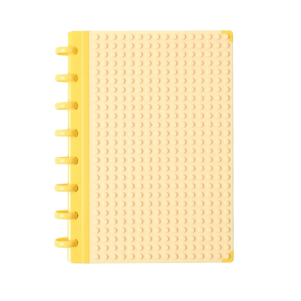 Caiet Sworld Block, A5, cu spirală, 80 foi, galben