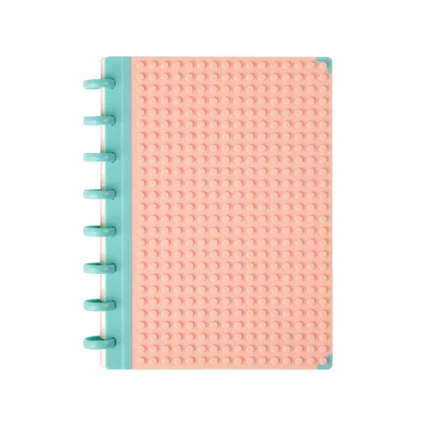 Caiet Sworld Block, B5, cu spirală, cu linii late, 80 foi, roz