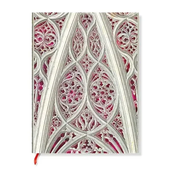 Paperblanks Duomo di Milano, Caiet Burgundy, Ultra, liniatură mare, copertă moale, 88 coli