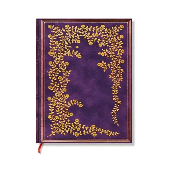 Paperblanks Caiet New York Rose, Midi, cu linii late, copertă moale, 88 file