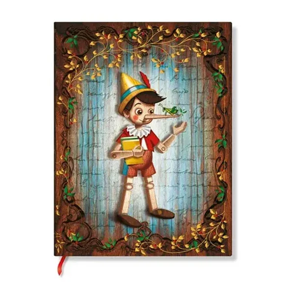 Paperblanks Caiet Pinocchio, Ultra, dictando, copertă tare, 72 file
