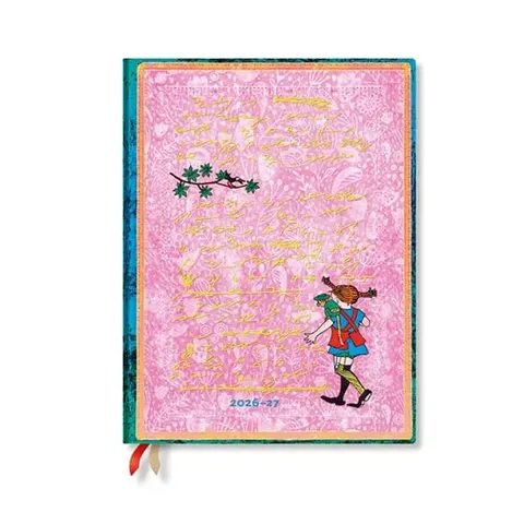 Planner Paperblanks Pippi Longstocking, Ultra, vertical, copertă tare, 112 pagini, pentru 2026-2027