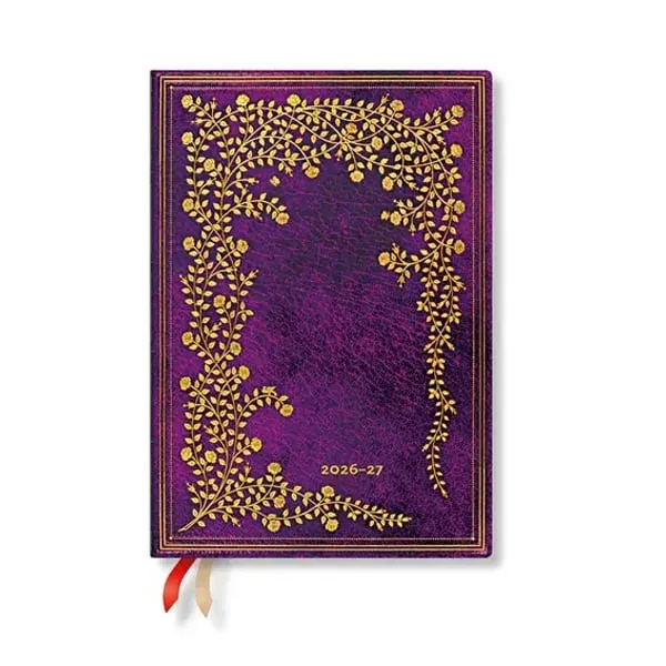 Paperblanks Planner New York Rose, Midi, orizontal, copertă moale, 112 pagini, pentru 2026-2027