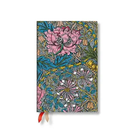 Paperblanks Planner William Morris, Mini, 1 zi pe pagină, copertă tare, 216 pagini, pentru 2027