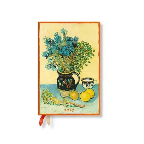 Paperblanks Planner Van Gogh's Still Life, Mini, 1 zi pe pagină, copertă tare, 216 pagini, pentru 2027