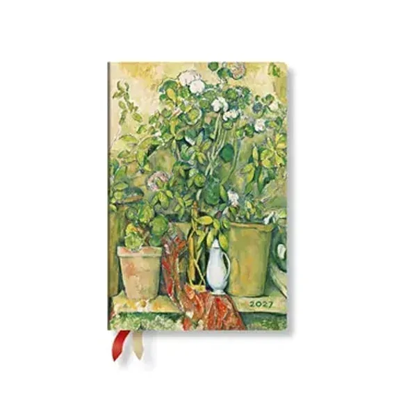 Paperblanks Planner Cezanne's Terracotta, Mini, orizontal, copertă tare, 88 pagini, pentru 2027