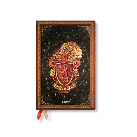Paperblanks Planner Glyffindor Diary, Mini, orizontal, copertă tare, 88 pagini, pentru 2027