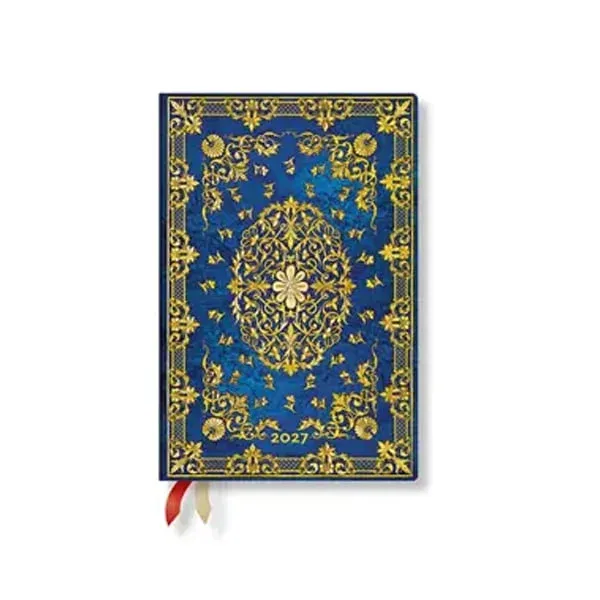 Paperblanks Planner Silk Sky, Mini, orizontal, copertă tare, 88 pagini, pentru 2027